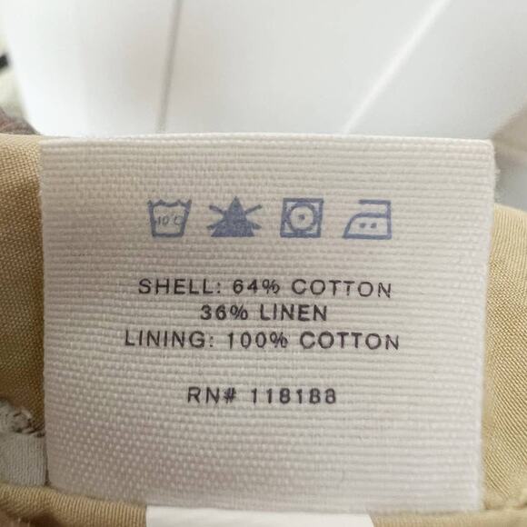 Martin and Osa Khaki Linen Blend Casual Military Style Utility Jacket Size 2 - Picture 14 of 14